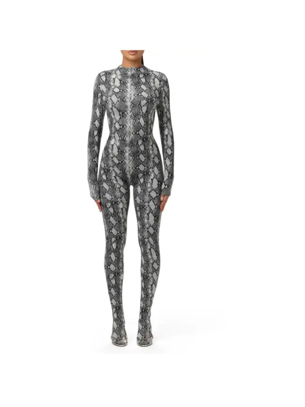 Naked Wardrobe Animal Print Closed Toe Jumpsuit